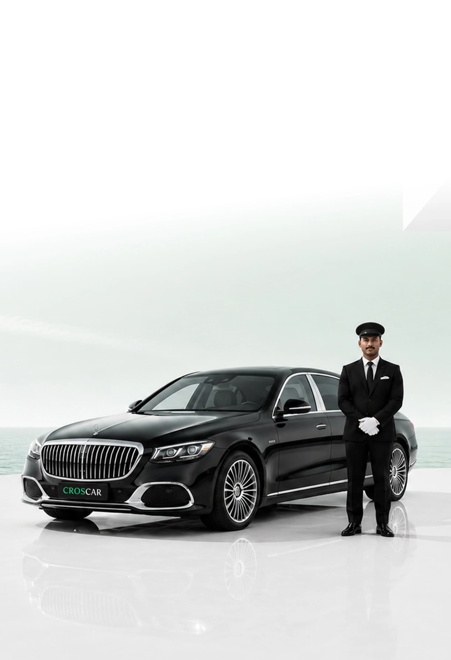 Chauffeur-driven luxury car travelling on a city road in India
