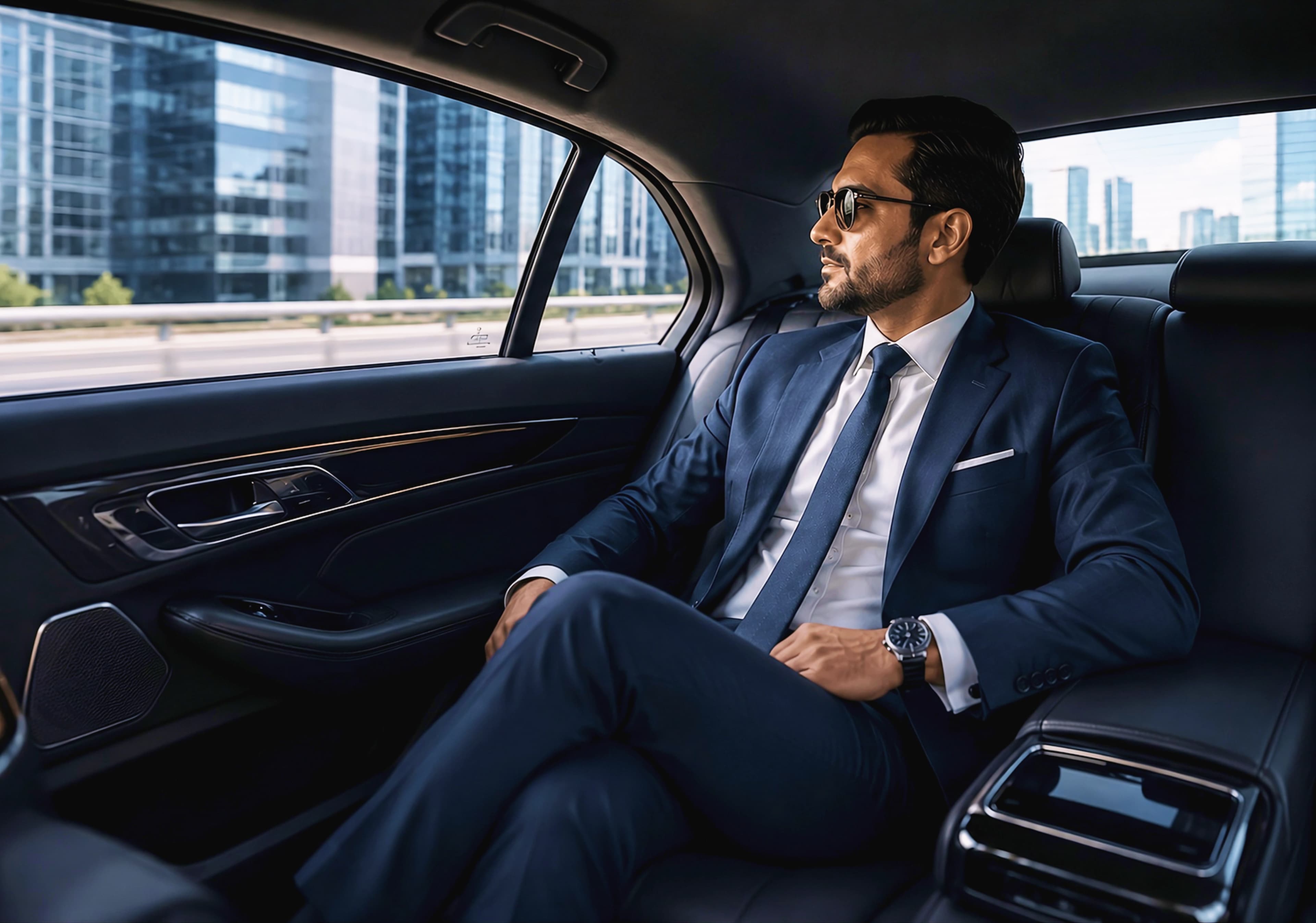 Executive chauffeur-driven car for corporate travel in India