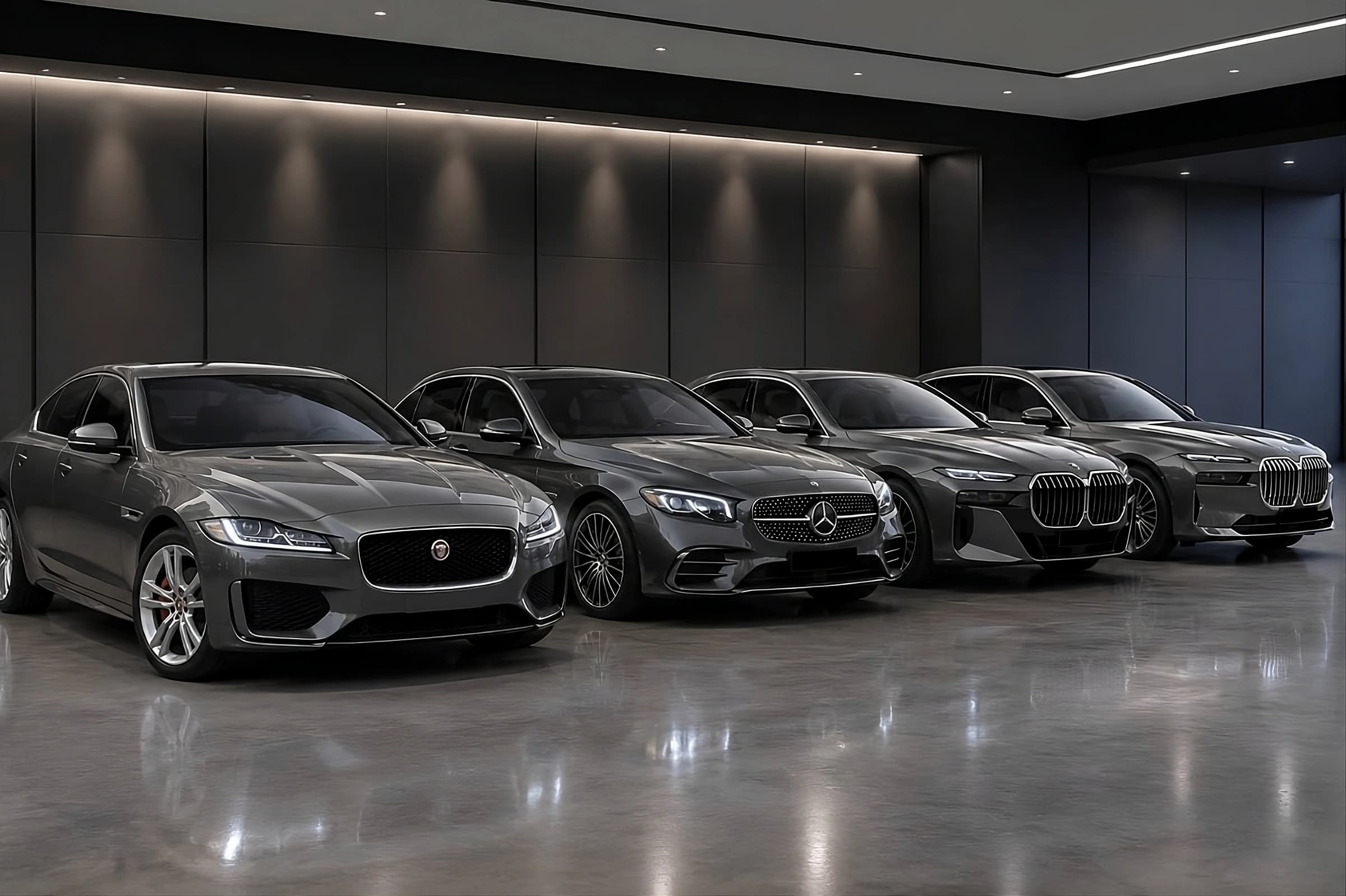 Selection of premium chauffeur-driven cars available across India